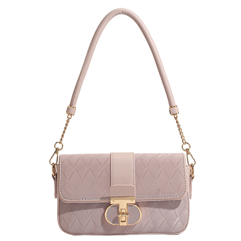 2025 Popular light summer light luxury neon bag popular textured small square bag  portable underarm bag single shoulder messenger bag