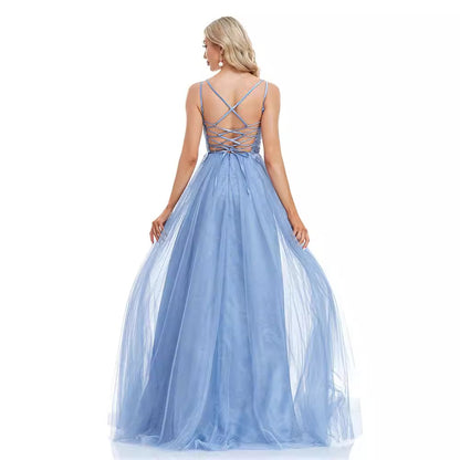 2025 supply popular autumn new Popular trade dress sexy backless dignified atmospheric long evening dress