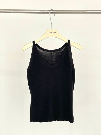 2025 ES MODISH spring new product basic versatile slim V-neck sling vest top with Tencel small vest inside