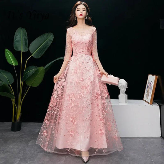 2025 Art test dress new temperament solo long high school student Chinese host performance evening dress embroidery