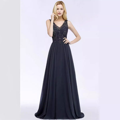 2025 Hot Trade Lei Sexy Chiffon Ball Dress Long A-shaped Formal Dress Women's Split V-Neck Gala Dress