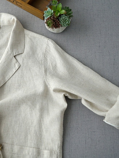 Brand discount women's clothing Japan and South Korea Popular trade clearance linen suit short jacket women's loose casual cotton and linen cardigan top