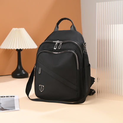 Casual Backpack New Trendy Nylon Cloth Large Capacity Multi-Layer Double Back Multipurpose Backpack Cross-Border Schoolbag Wholesale