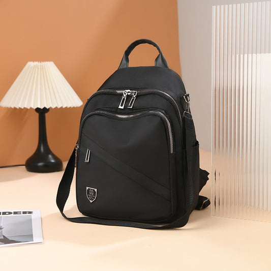 Casual Backpack New Trendy Nylon Cloth Large Capacity Multi-Layer Double Back Multipurpose Backpack Cross-Border Schoolbag Wholesale