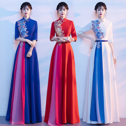 2025 Chorus performance costume women's long dress popular new adult solo stage performance costume conductor choir dress
