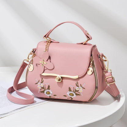 Bag women  new Internet celebrity fashion versatile embroidered shoulder messenger handbag casual trend small square bag