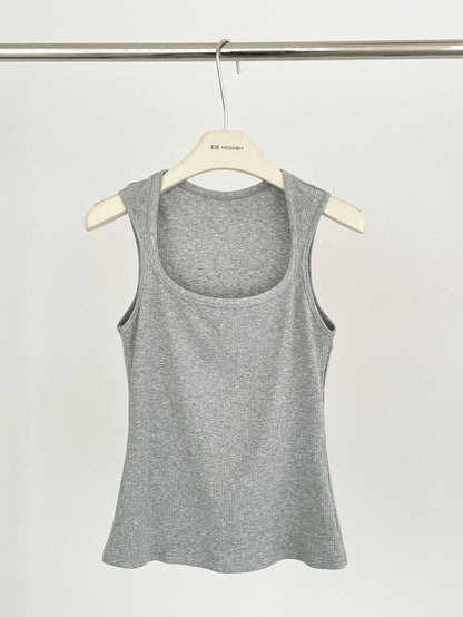 2025 ES MODISH spring new product designer self-kept model with square collar waist and thin temperament vest for girls