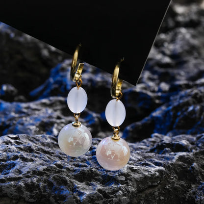 xakxx New Trend Simulation Pearl Long Earrings Women's Flower Rhinestone Wedding Pendant Earrings Fashion Korean Jewelry Earrings