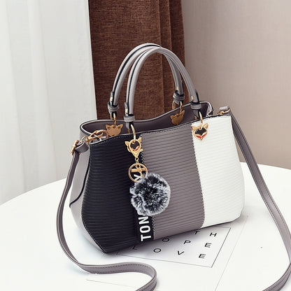 Big bag women's spring and summer  new women's bag Korean version versatile handbag fashion contrasting color shoulder bag messenger bag