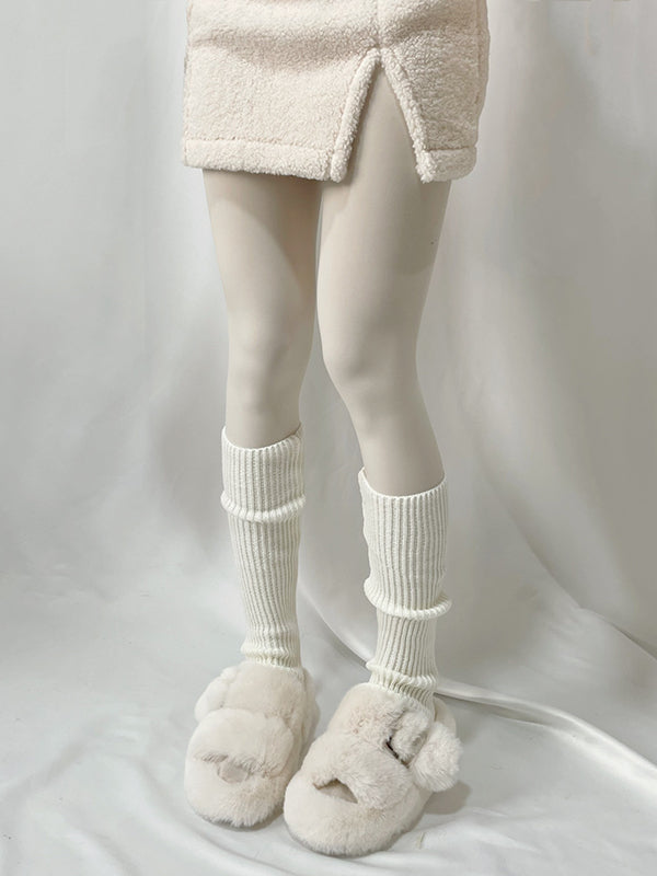 xakxx Casual Solid Color Leg Warmers Accessories