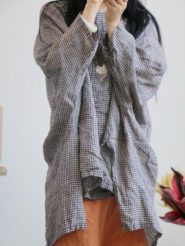 xakxx Casual Linen Vintage Blouses