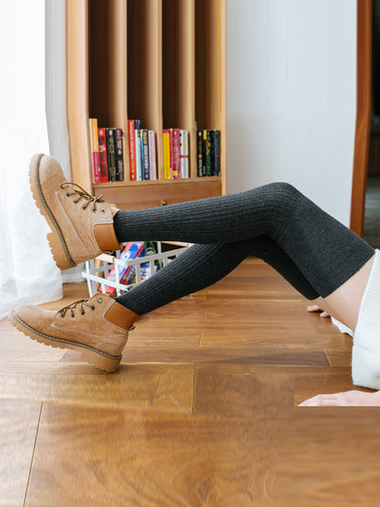 xakxx Casual Skinny Keep Warm Solid Color Leg Warmers Accessories