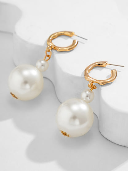 xakxx Beaded Pearls Drop Earrings Earrings Accessories