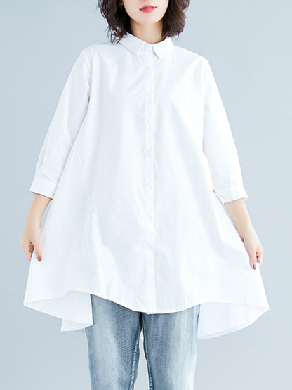 xakxx Original Irregularity Solid Blouses&Shirts