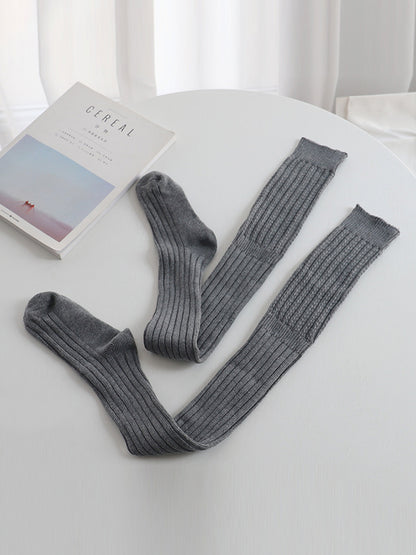 xakxx Casual Solid Color Stockings Accessories