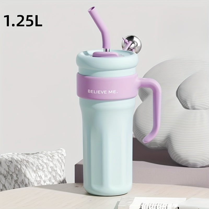 1pc Vacuum Cup, Insulated Coffee Mug With Leak Proof Screw Lid, Travel Mug, Coffee Cup, Keep Warm Or Cold For Coffee Or Tea Drinks