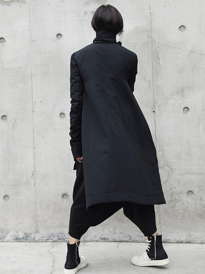 xakxx High-neck Cool Irregular Warm Jacket
