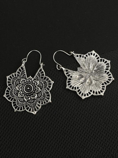 xakxx Vintage Hollow Alloy Flower Earring Accessories