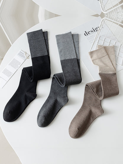 xakxx Casual Contrast Color Stockings Accessories