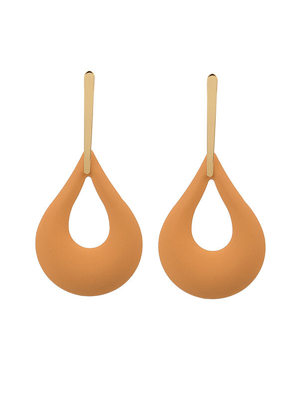 xakxx Geometric Hollow Drop Earrings