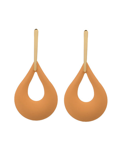 xakxx Geometric Hollow Drop Earrings