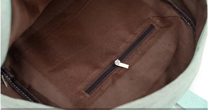 Personalised Embroidery Simple Backpack Corduroy School BackpacksSolid Color Casual Bookbag Travel 240425