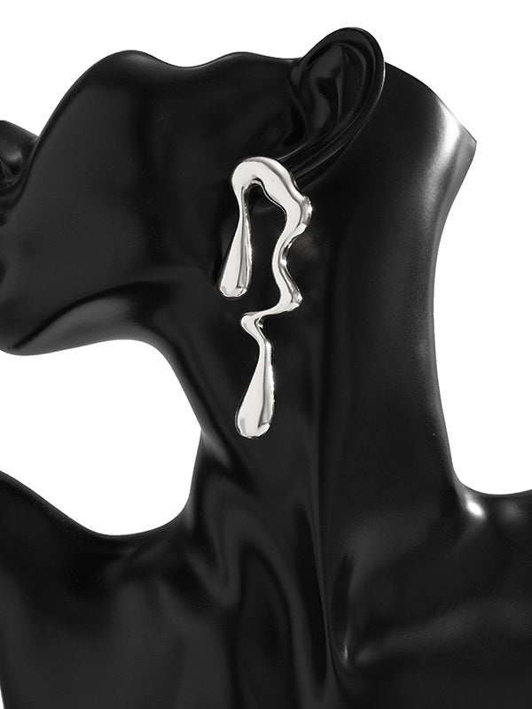 xakxx Geometric Solid Color Drop Earrings