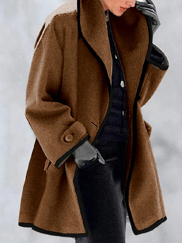 xakxx Urban Long Sleeves Buttoned Stand Collar Coats Outerwear