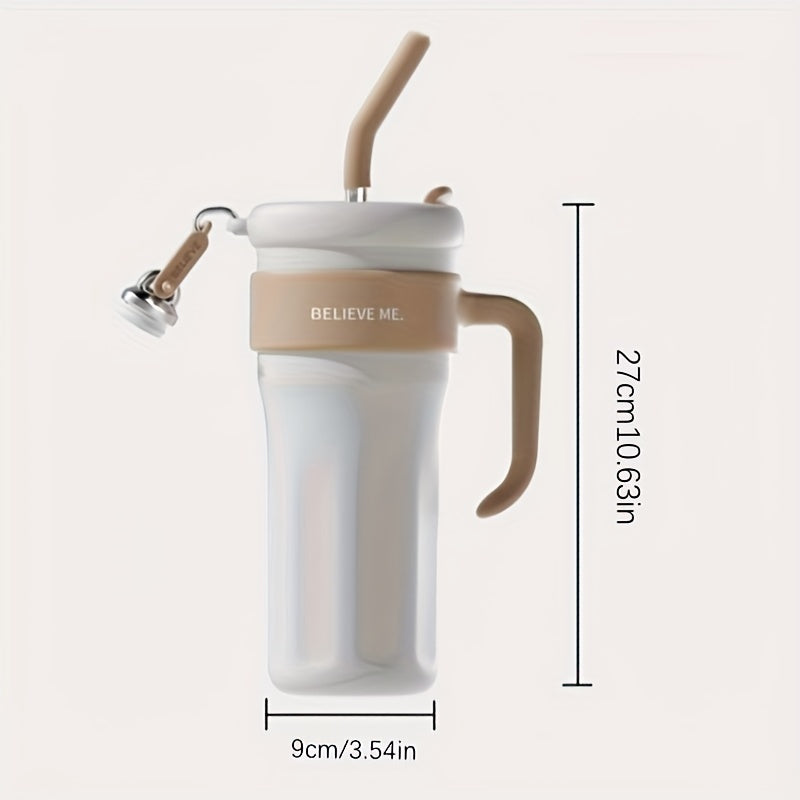 1pc Vacuum Cup, Insulated Coffee Mug With Leak Proof Screw Lid, Travel Mug, Coffee Cup, Keep Warm Or Cold For Coffee Or Tea Drinks