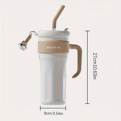 1pc Vacuum Cup, Insulated Coffee Mug With Leak Proof Screw Lid, Travel Mug, Coffee Cup, Keep Warm Or Cold For Coffee Or Tea Drinks