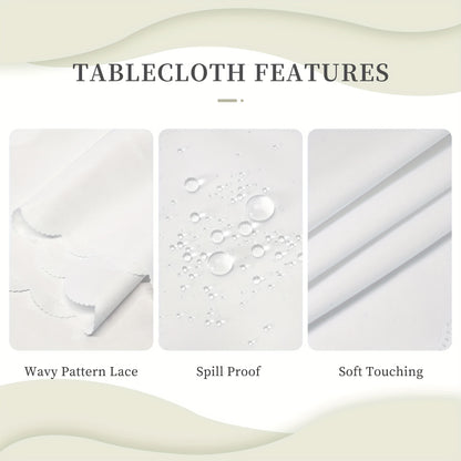 1pc Vibrant Multi-Color Plush Rectangle Tablecloth - Waterproof, Wrinkle-Free, Grid Pattern Printed, Machine Made, Easy Care - Perfect for Home Dining Room, Restaurant, and Graduation Celebrations