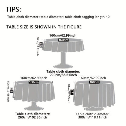 1pc Waterproof Polyester Tablecloth - Solid Color, Rectangle Design - Durable, Stain-Resistant, Perfect for Picnics, Holidays, Weddings - Home, Room & Wedding Decor - Easy Care, Attractive Style - Versatile Usage, Ideal Gift
