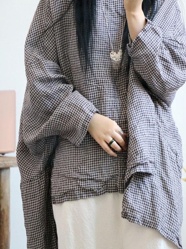 xakxx Casual Linen Vintage Blouses