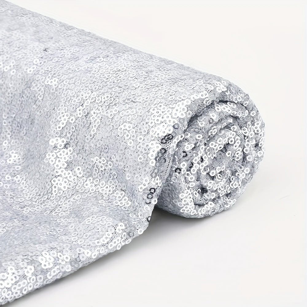 1pc, Luxurious Golden Round Sequin Tablecloth - Dazzling Table Cover for Bridal Shower, Birthday, Wedding, Dessert, Banquet, and Room Decor - Spreads Elegance and Sophistication on Tables