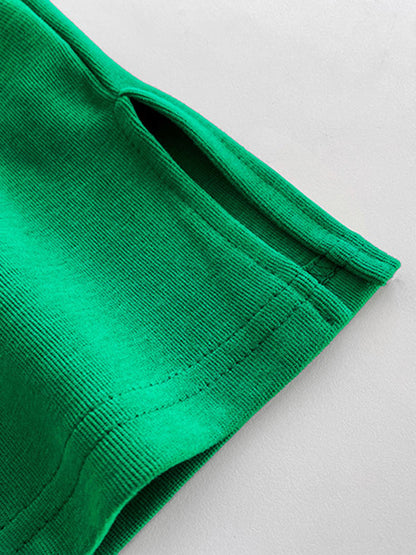 xakxx 3 Colors Loose Casual Solid Color Split-Side T-Shirt Top