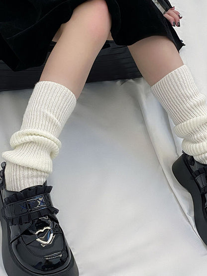 xakxx Casual Solid Color Leg Warmers Accessories