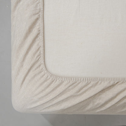 Washed French Linen Sheet Set (1 Flat Sheet, 1 Fitted Sheet & 1or2 Pillowcases) , 16" Deep Pocket, Breathable,Ultra Soft and Durable, All Season Comfortable, Machine Wash.