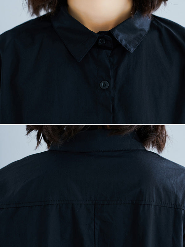 xakxx Original Irregularity Solid Blouses&Shirts