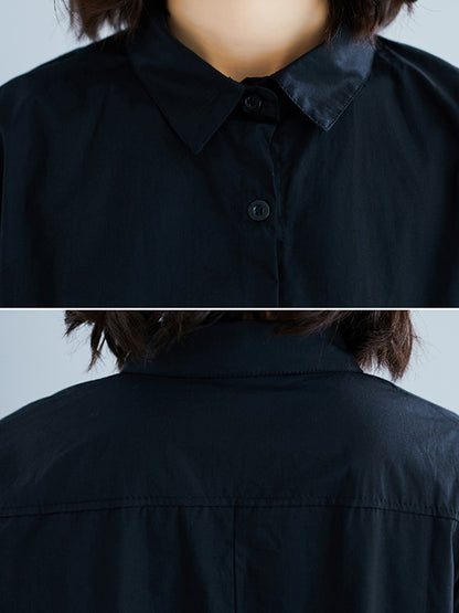 xakxx Original Irregularity Solid Blouses&Shirts