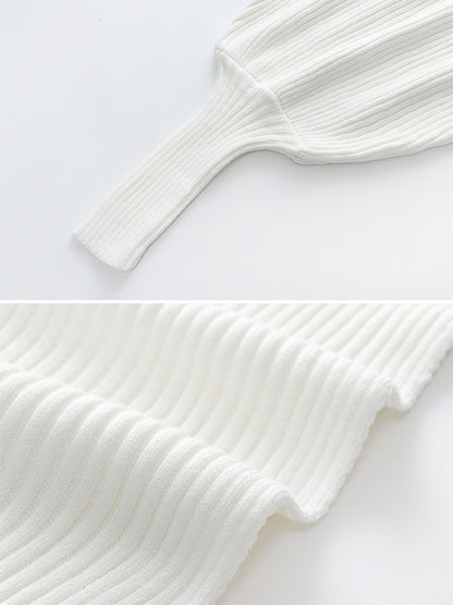 xakxx Casual Loose 6 Colors Off-The-Shoulder Long Sleeves Sweater Top