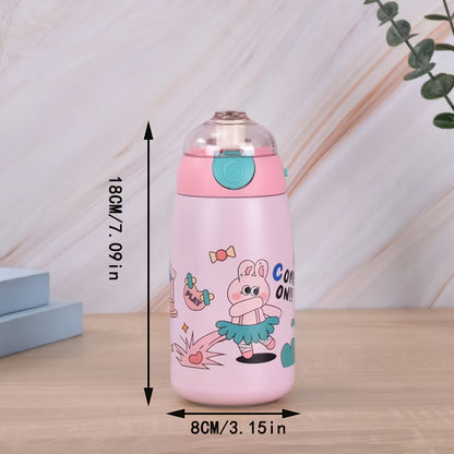 1pc Cartoon Vacuum Flask - Double-Walled Insulated 500ml Travel Thermal Cup for Hot and Cold Beverages - Adorable Cartoon Design, Perfect for Summer Winter Drinkware, and Makes a Thoughtful Gift