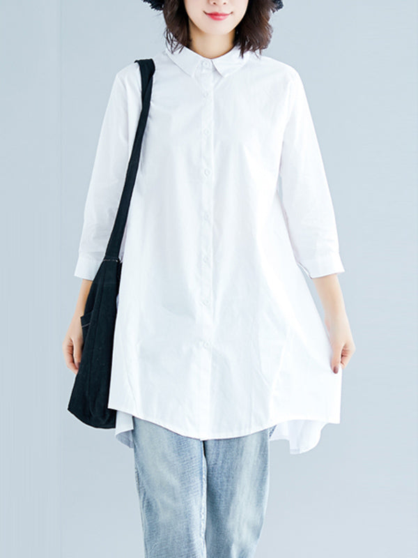 xakxx Original Irregularity Solid Blouses&Shirts