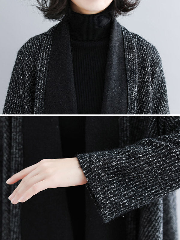xakxx Thicken Gray Long Sleeve Coat Outerwear