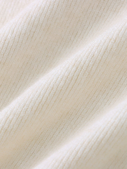 xakxx Long Sleeves Buttoned Split-Joint High-Neck Sweater Tops