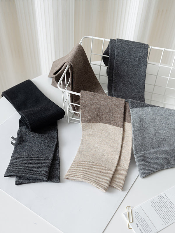 xakxx Casual Contrast Color Stockings Accessories