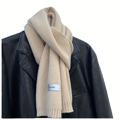 1pc Thick Knit Scarf for Men - Soft, Warm, and Stylish Winter Accessory - Perfect Holiday Gift for Him, Cozy and Comfortable