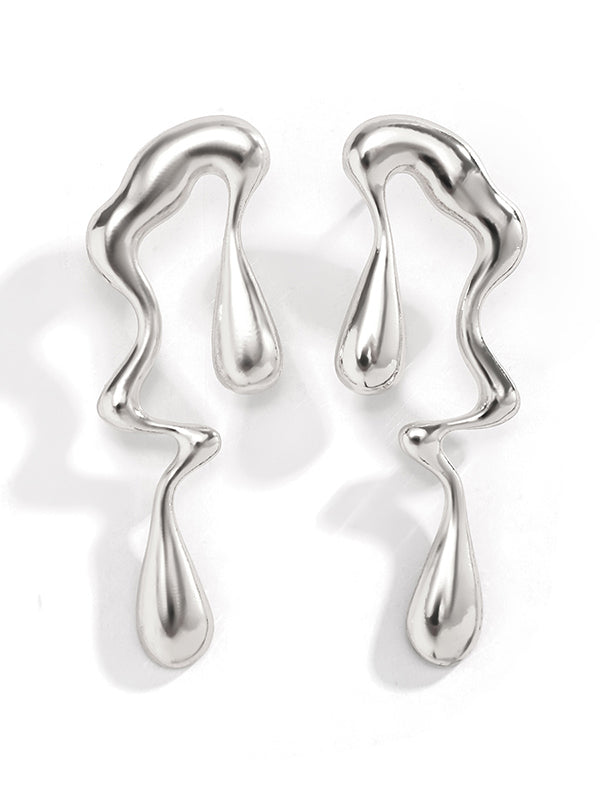 xakxx Geometric Solid Color Drop Earrings