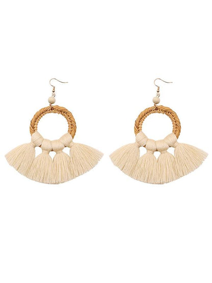xakxx Tasseled Knitting Bohemia Earrings