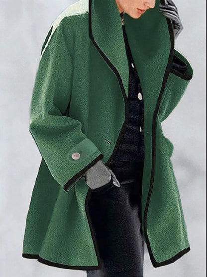 xakxx Urban Long Sleeves Buttoned Stand Collar Coats Outerwear