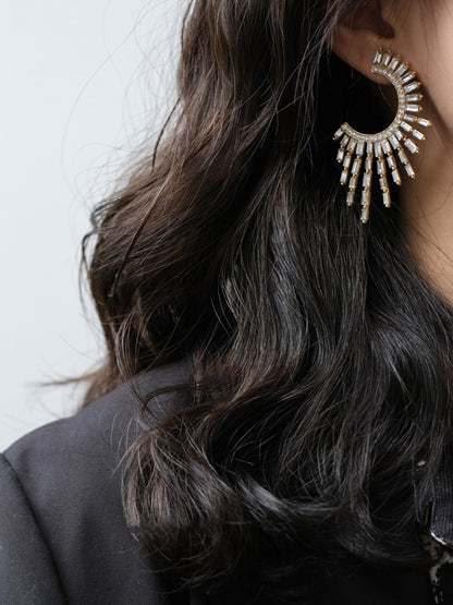 xakxx Original Contrast Color Zircon Earrings Accessories